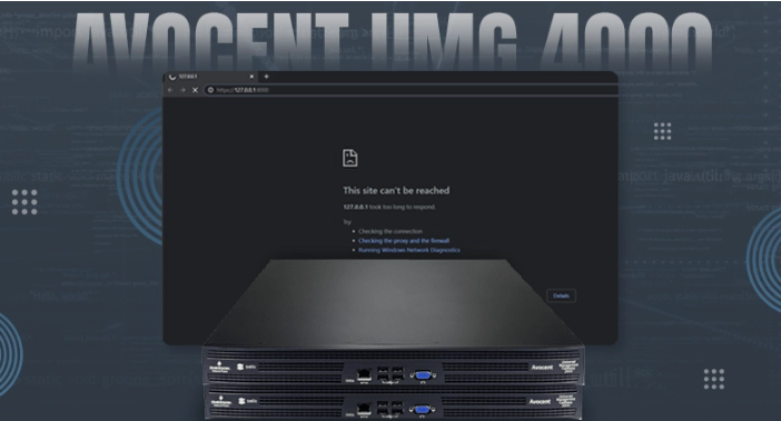 avocent umg 4000 webpage 127.0.0.1:8128 cannot load